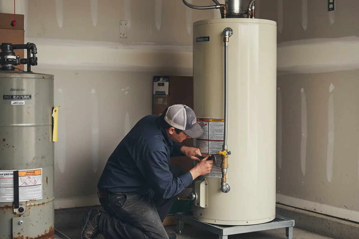 Water heater and shutoff valve replacement in Juliustown